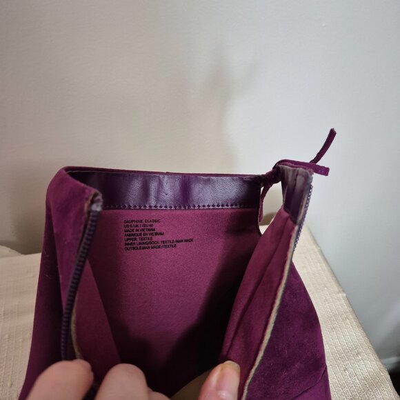Purple Faux Suede Booties - Picture 5 of 12